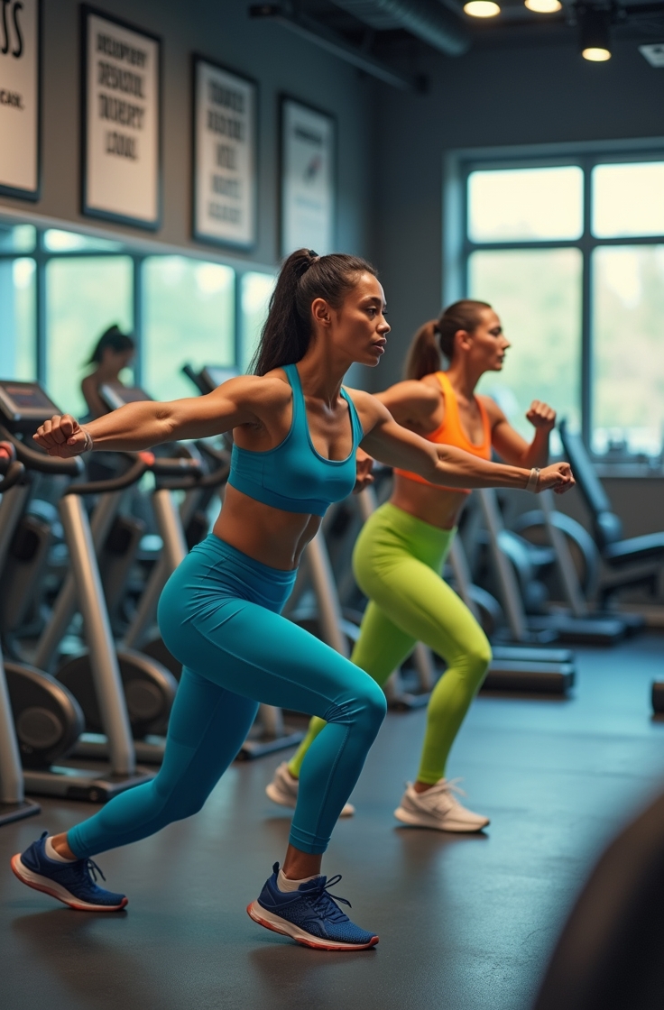 Person using VR fitness equipment